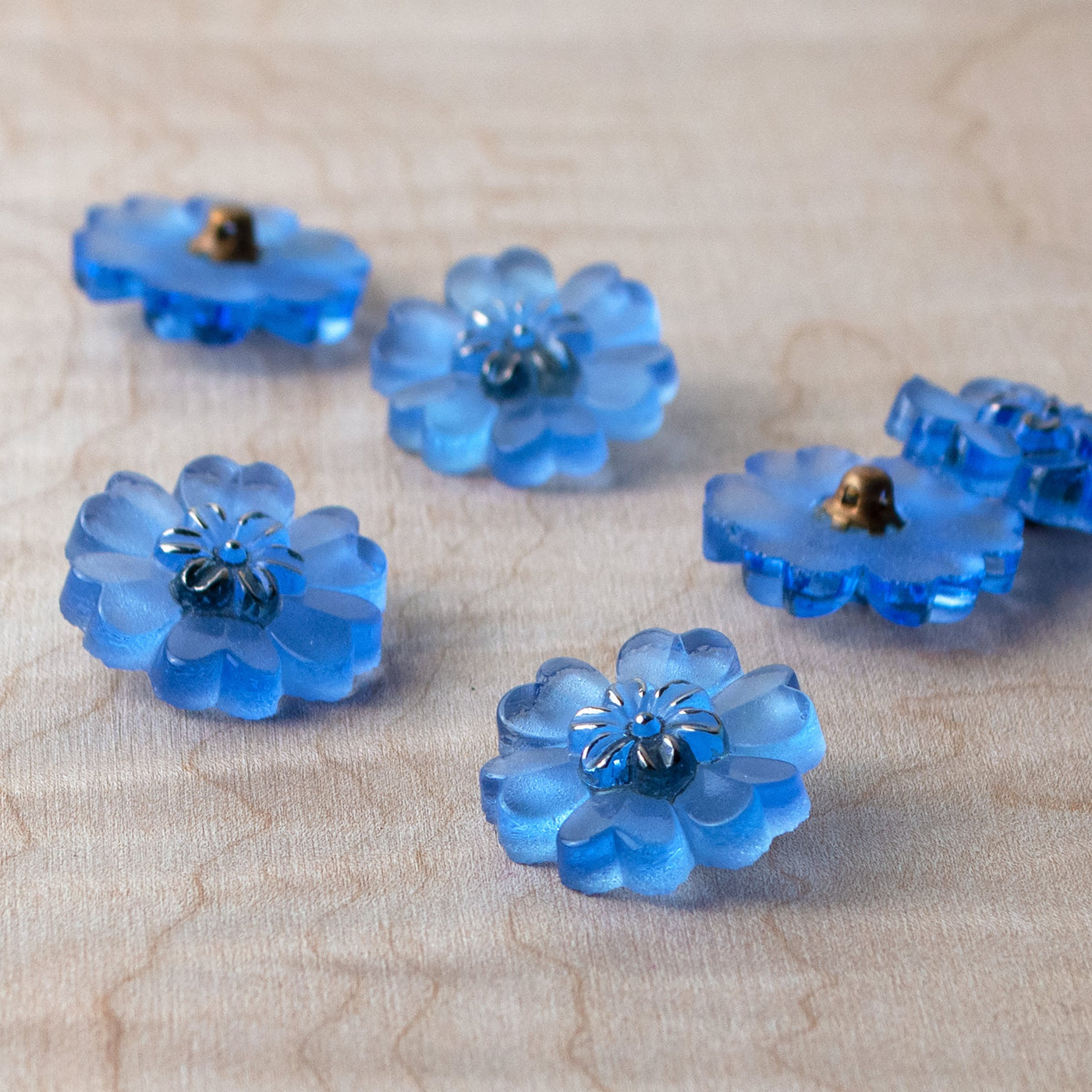 Blue Daze Glass Button ford-embellish-trims Button.