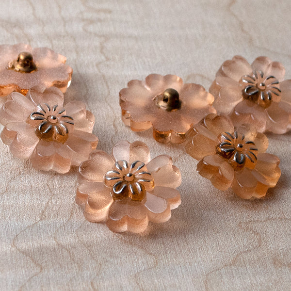 Peach Daze Glass Button ford-embellish-trims Button.