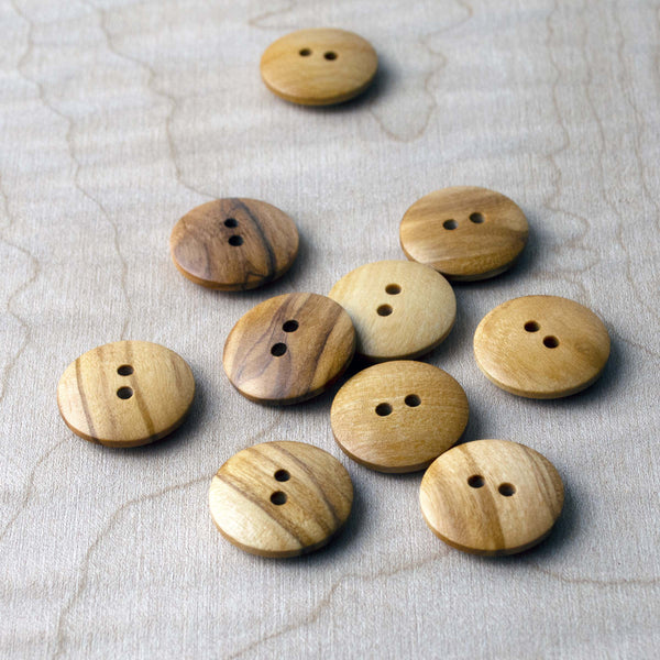 Honey-Tone Wooden Disc Button ford-embellish-trims Button.