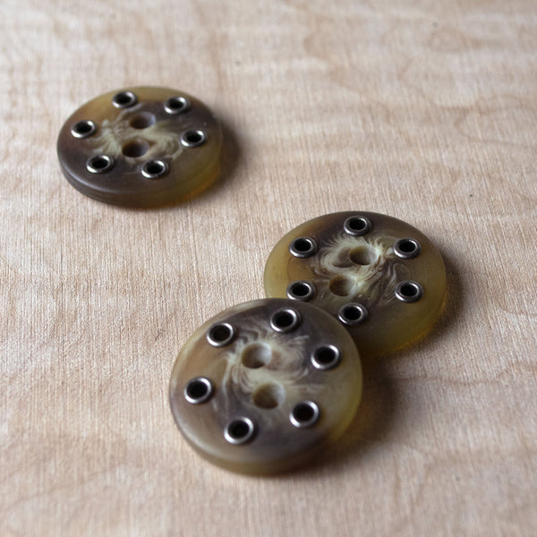 Smokey Brown Grommet Button ford-embellish-trims Button.