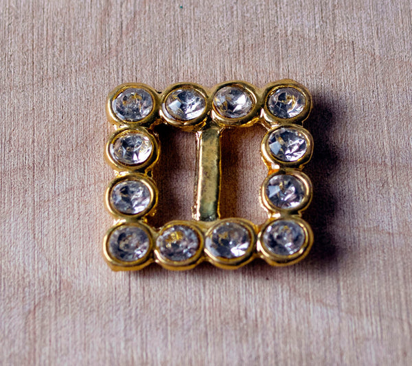 Petite Rhinestone Brass Buckle ford-embellish-trims Buckles.