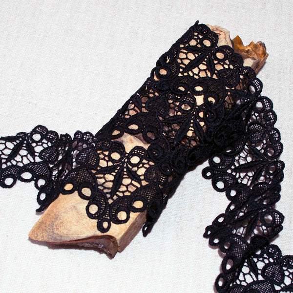 Guipure Lace in Jet ford-embellish-trims Lace.