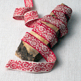 Apple Red Flourish Brocade Ribbon ford-embellish-trims Ribbon.