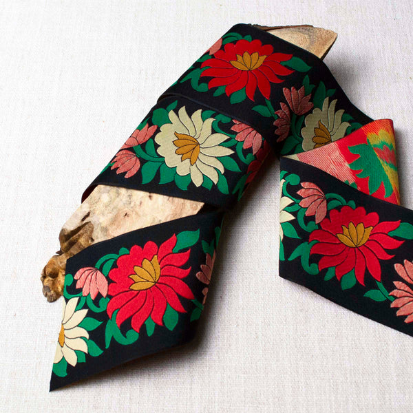 Gracious Floral Wide Ribbon ford-embellish-trims Ribbon.
