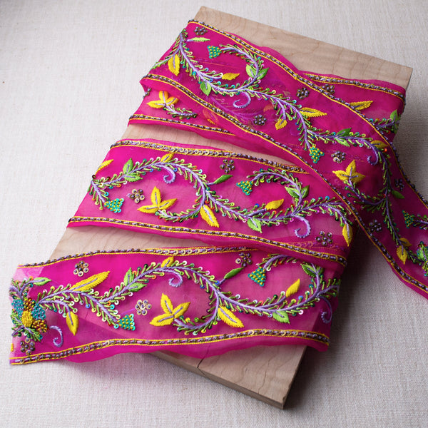 Festive Silk with Embroidery Trim ford-embellish-trims Trim.