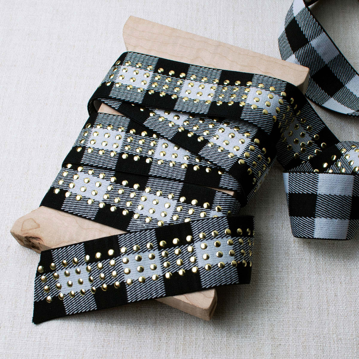 Buffalo Check Studded Elastic