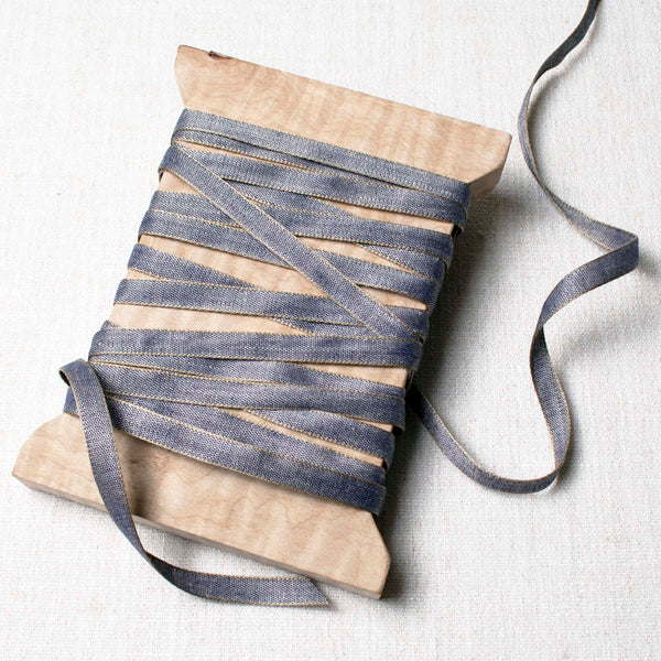 Cotton & Linen Tape in Marine Blue ford-embellish-trims Trim.