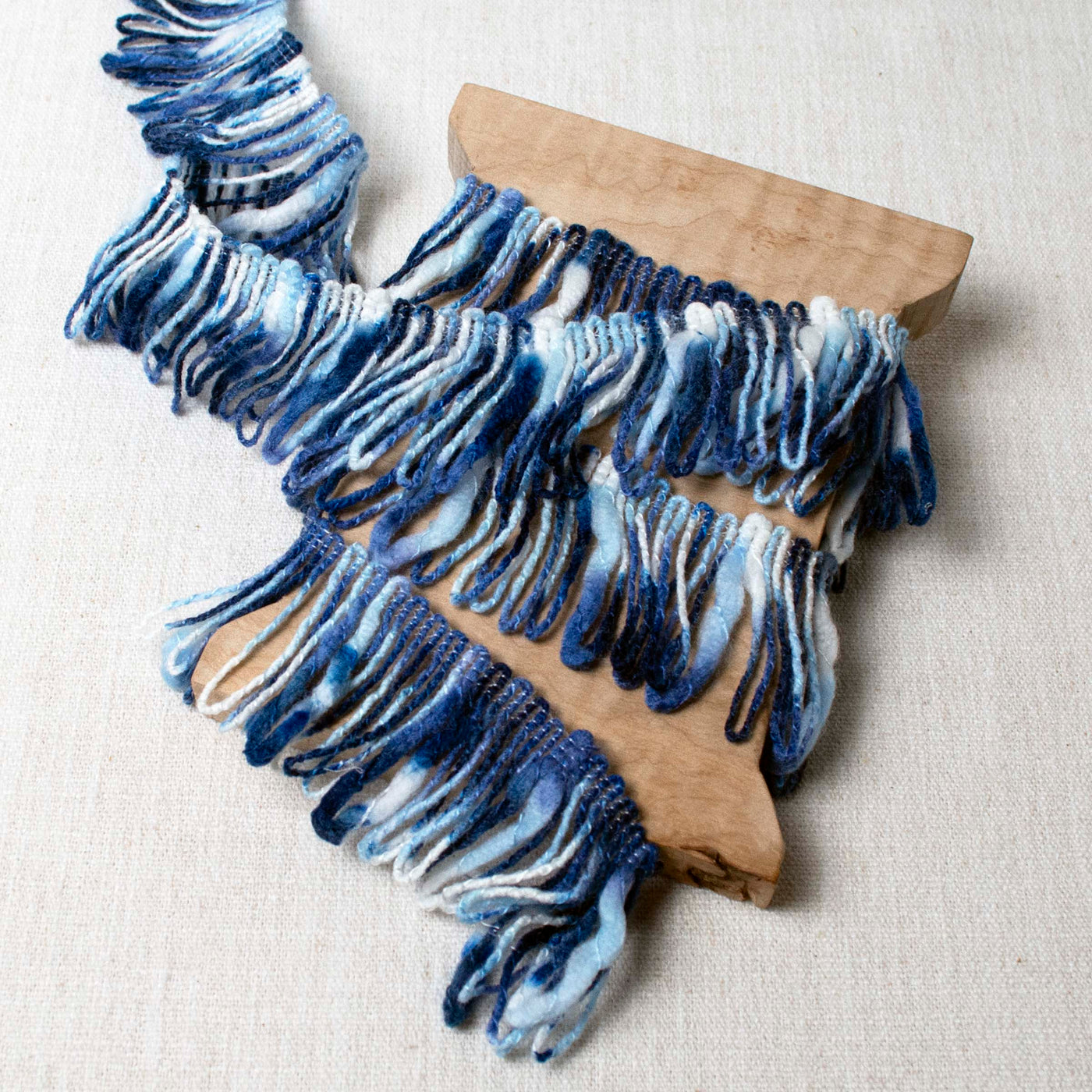 Dip-Dyed Blue Fringe