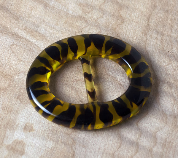 Zebra Tortoise Oval Buckle ford-embellish-trims Buckles.