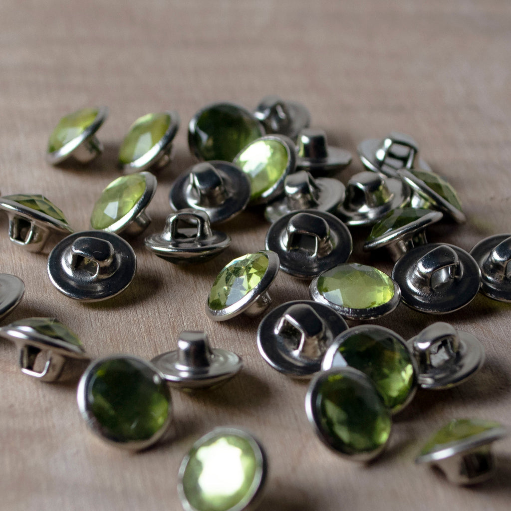 Celery Faceted Button ford-embellish-trims Button.