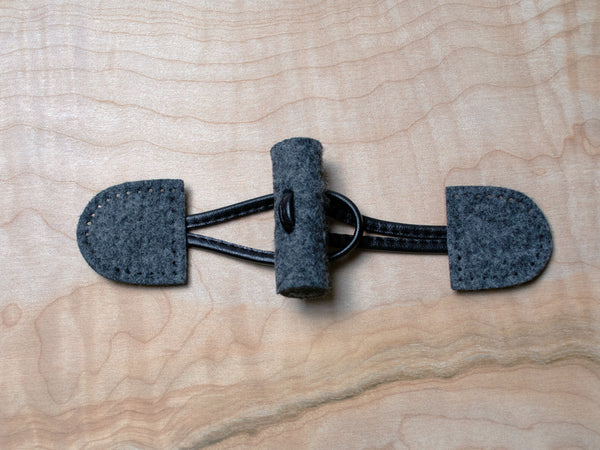 Felted Toggle in Graphite ford-embellish-trims Toggle.