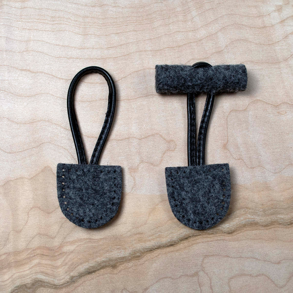Felted Toggle in Graphite ford-embellish-trims Toggle.