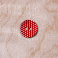 Tiny Dots on Strawberry Red Buttons