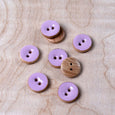 Iced Wood Button in Lilac