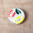 Bright Flowers Glass Button