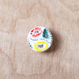 Bright Flowers Glass Button - Small