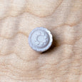 Tone-On-Tone Flower Button in Soft Grey