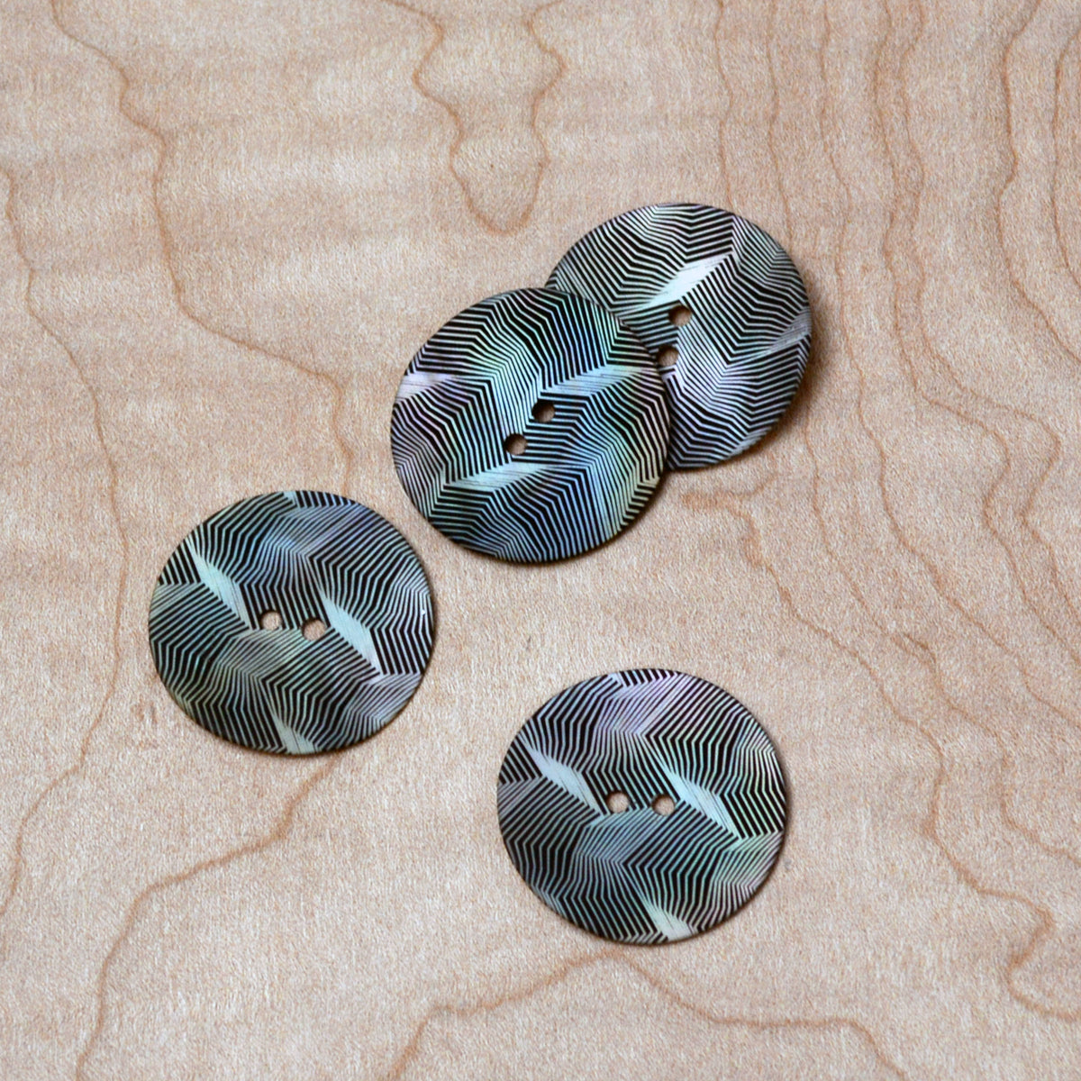 Cymatics Etched Shell Button – Embellish Trims
