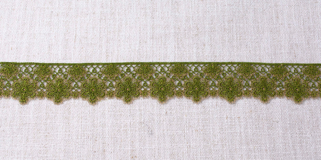 Dentelle Floral in Moss ford-embellish-trims Lace.