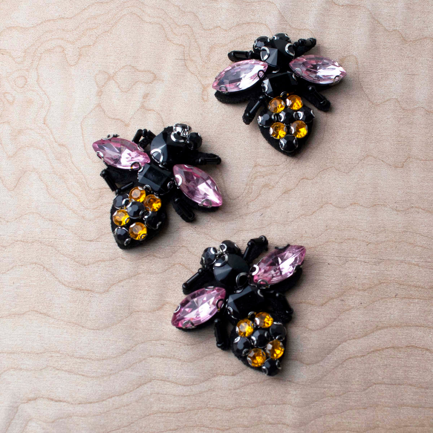 Pink Wing Bumble Bee Appliqué