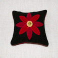 Poinsettia Wool Pincushion ford-embellish-trims Pin Cushion.