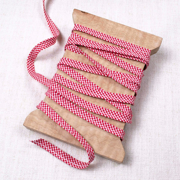 Picnic Mini-Gingham Piping in Red