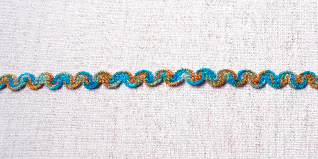 Chenille Waves in Turquoise and Honey ford-embellish-trims Trim.